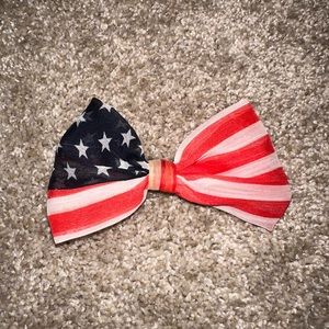 Red White & Blue 4th of July Flag Hair Bow